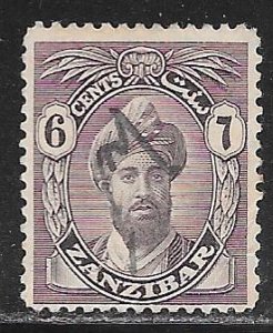 Zanzibar 187: 6c Sultan Khalifa bin Harub, used, F-VF