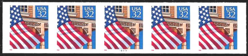 Sc 2915A  32¢ Flag Over Porch PNC/5 Plate #78777, 11x10 - MNH