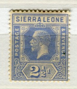 SIERRA LEONE; 1912-20 early GV issue fine Mint hinged Shade of 2.5d. value