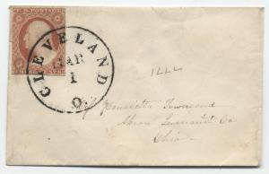 c1855 Cute Cleveland Ohio 3ct 1851 cover [y1157]