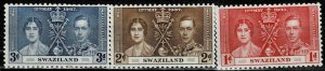 SWAZILAND 1937 CORONATION  MNH