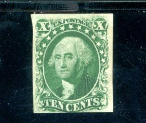 USAstamps Unused FVF US 1855 Washington Imperforate Scott 15 NG +Cert