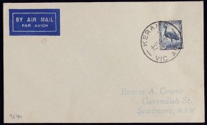 AUSTRALIA 1943 Kerang-Melbourne? intermediate First Flight Cover. AAMC 964a