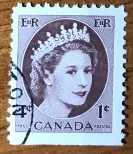 Canada #337as booklet single, F partial CDS