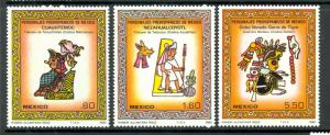 MEXICO 1980 PRE-HISPANIC ART Set Sc 1201-1203 MNH