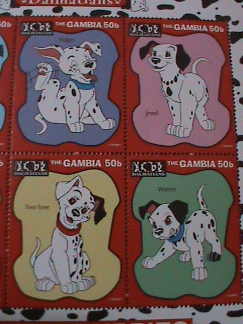 ​GAMBIA-1997-DISNEY CARTOON- MOVIE101 DALMATIANS-NEW PUPPIES-MNH SHEET VF