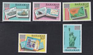 Bahamas # 597-560 & 601a, Statue of Liberty Centennial, NH, 1/2 Cat.