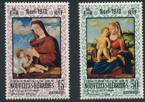 New Hebrides (French) sc# 161-162 - MNH - 1970 Christmas Issue