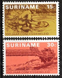 Suriname 1975 Concession Policy set of 2 MNH