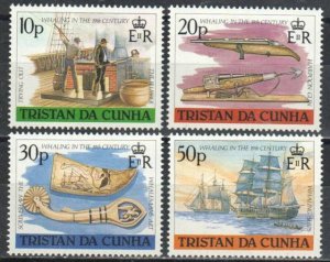 Tristan da Cunha Stamp 434-437  - Whaling in the 19th century