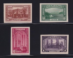 Canada Sc #241P/45P (1938) 10c - $1.00 Pictorial Set Plate Proof Singles XF