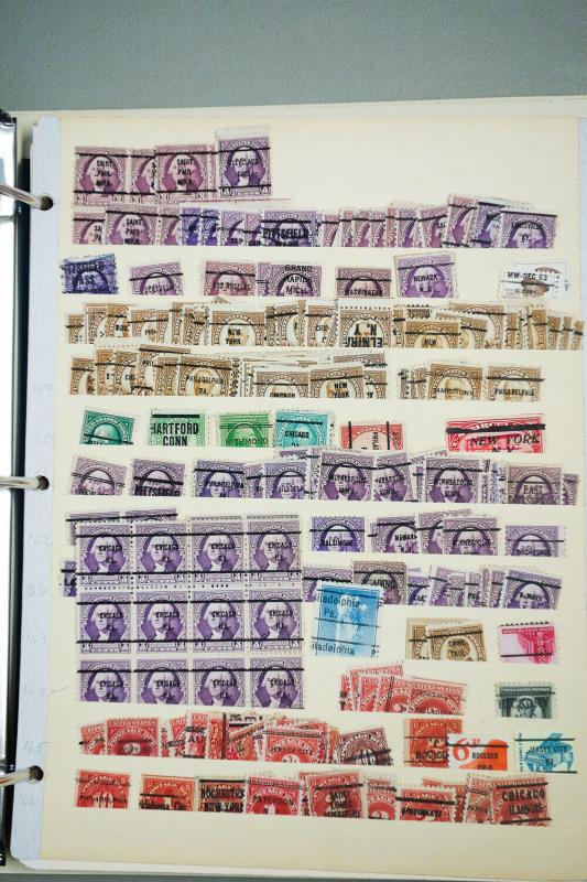 US Stamps 1,500x Unsearched Early Pre-Cancels + in Stock Bk