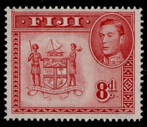 FIJI GVI SG261d, 8d carmine, NH MINT.