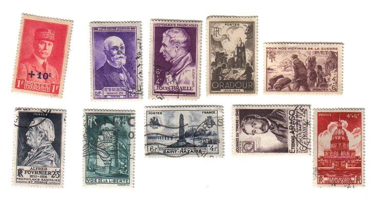 France – 1940s semipostals used
