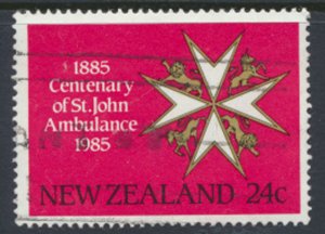 New Zealand SG 1357  Used   SC# 815 Saint John's Ambulance  1985   see scan