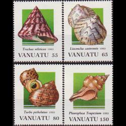 VANUATU 1993 - Scott# 611-4 Shells Set of 4 NH
