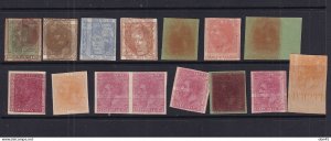 Spain 1879-82 Selection of printing errors double/imperf MNG 16125