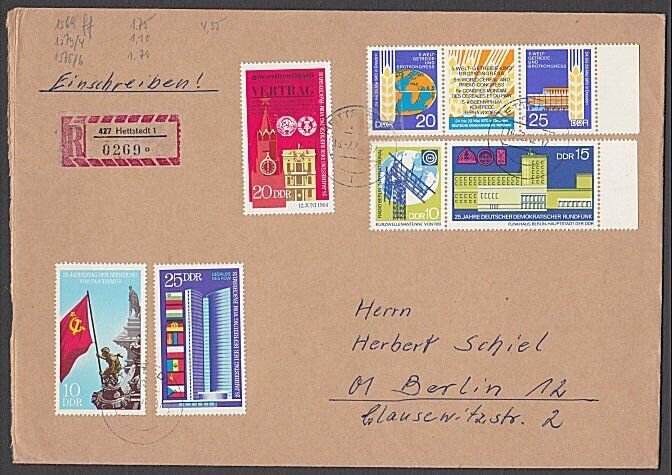 EAST GERMANY 1970 Registered cover - great franking.........................B373