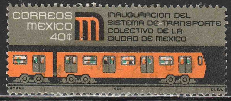 MEXICO 1005, Inauguration of Mexico City Subway. Used.-VF. (174)