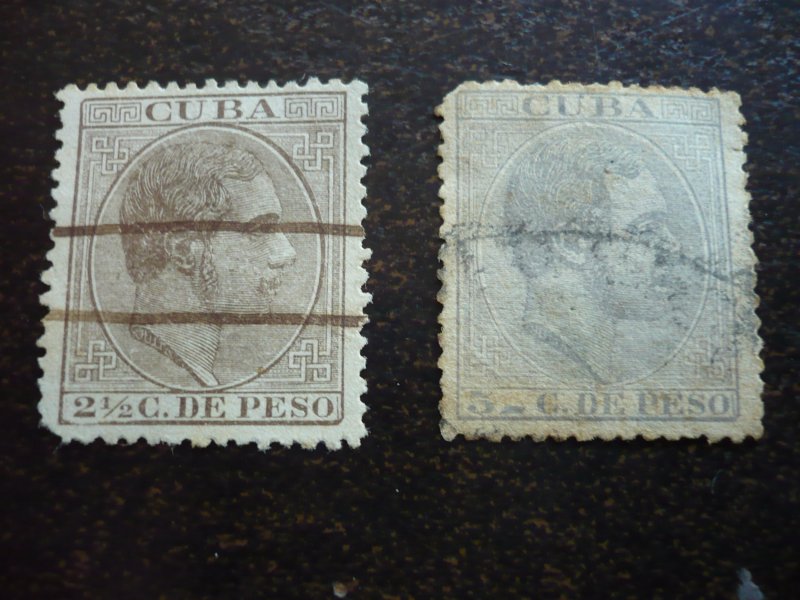 Stamps - Cuba - Scott# 122,125,128 - Used Partial Set of 3 Stamps