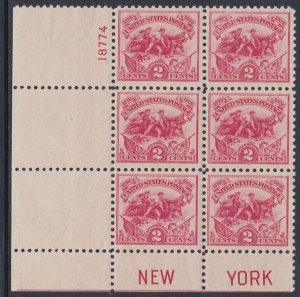 630a Battle of White Plains Plate Block MNH