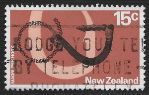 New Zealand #450 15c Maori Fishhook