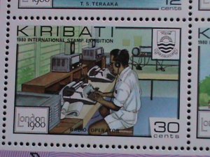 KIRIBATI-1980-SC#355a-LONDON INTERNATIONAL STAMP SHOW-MNH-SHEET-VERY FINE