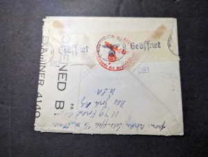 1941 Censored USA Airmail Cover New York NY to Gessertshausen Germany