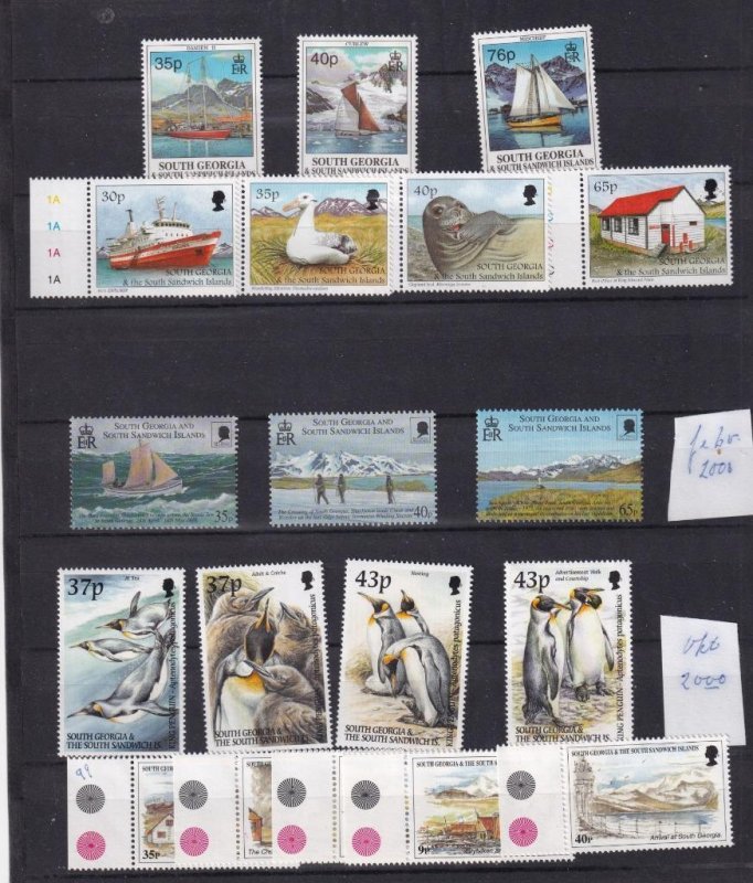 SUPERB COLLECTION OF SOUTH GEORGIA MNH SETS GUTTER PAIRS ETC
