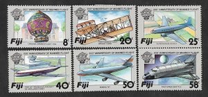 SD)1980 FIJI  BICENTENARY OF MANNED FLIGHT, 6 MINT STAMPS