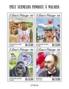 Sao Tome & Principe 2019 MNH Medical Stamps Red Cross Fights Malaria 4v M/S