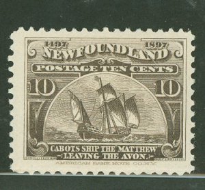 Newfoundland #68 Unused Single