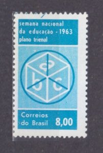  1963 Brazil. 1033 National Education Week