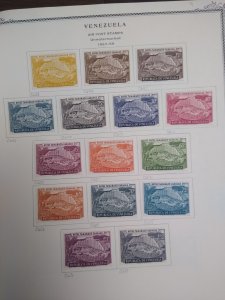 collection on pages Venezuela airmail 1952-59 PS: CV $177