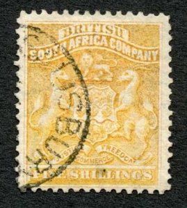 Rhodesia SG8 5/- Orange-yellow CDS used Cat 60 pounds