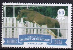 Cuba Sc# 5535 HORSES show jumping 65c  2014 MNH