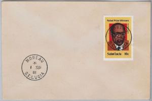 39803  ST LUCIA -  POSTAL HISTORY - COVER with nice postmark:  MOREAU 1981