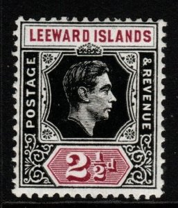 LEEWARD ISLANDS SG106 1949 2½d BLACK & PURPLE MTD MINT