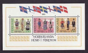 Faroe Is.-Scott#101-unused NH sheet-Traditional Costumes-