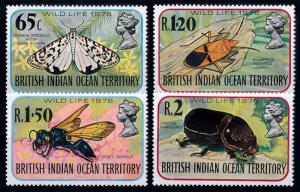 [65637] British Indian Ocean Territory 1976 Insects Butterfly Beetle  MLH