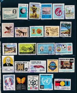 D391269 Costa Rica Nice selection of VFU Used stamps