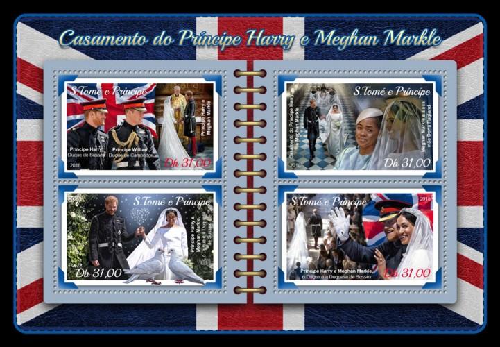 SAO TOME - 2018 - The Royal Wedding - Perf 4v Sheet - MNH