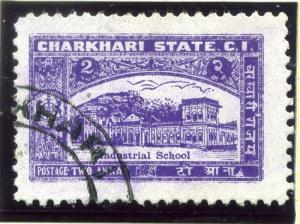 INDIA;  CHARKHARI  1930s early issue fine used 2a. value