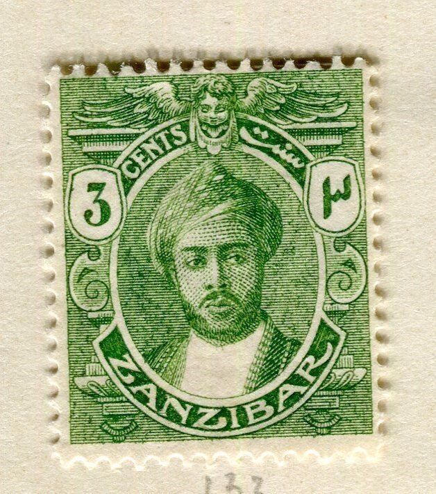 ZANZIBAR; 1914 early Sultan issue fine Mint hinged 3c. value