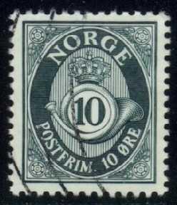 Norway #417 Post Horn, used (0.25)