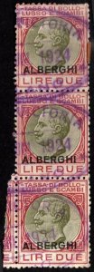 1920's Italy Revenue 2 Lire Victor Emmanuel III Luxury Exchanges Ovp...