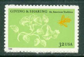 3243 32c Giving/Sharing Fine MNH