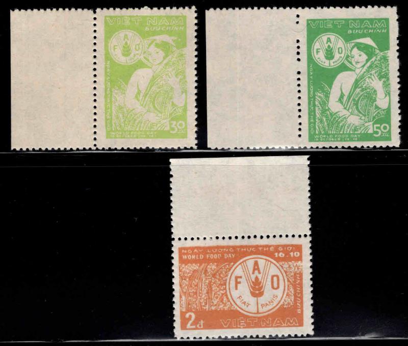 Unified Viet Nam Scott 1162-1164 NGAI  FAO set