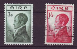 J24405 JLstamps various 1953 ireland used set #149-50 emmet