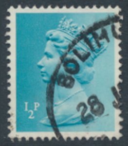 GB  Machin ½p X841 2 bands  Used SC# MH22  see scans & details